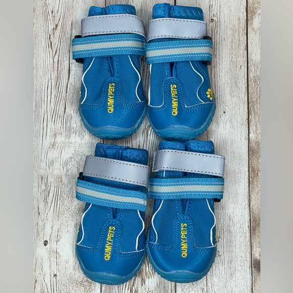 Other - Qumy Large Breed dog shoes water resistant snow ice hiking size 1 blue